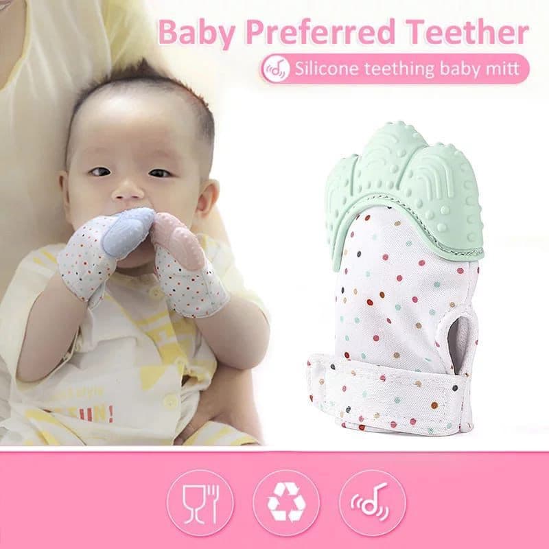 Silicone Baby Teether Mitten Glove